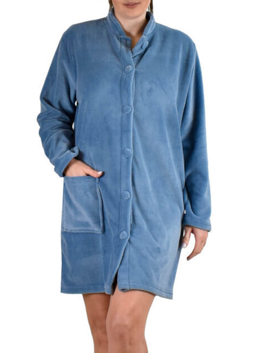 Koyote Winter Damen Vlies Robe Hellblau