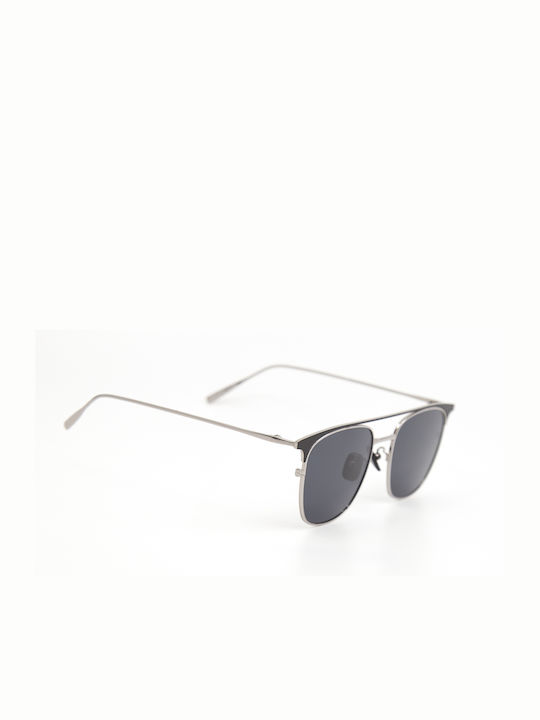 Monte Como Men's Sunglasses with Silver Metal Frame and Gray Lens 1170 C2