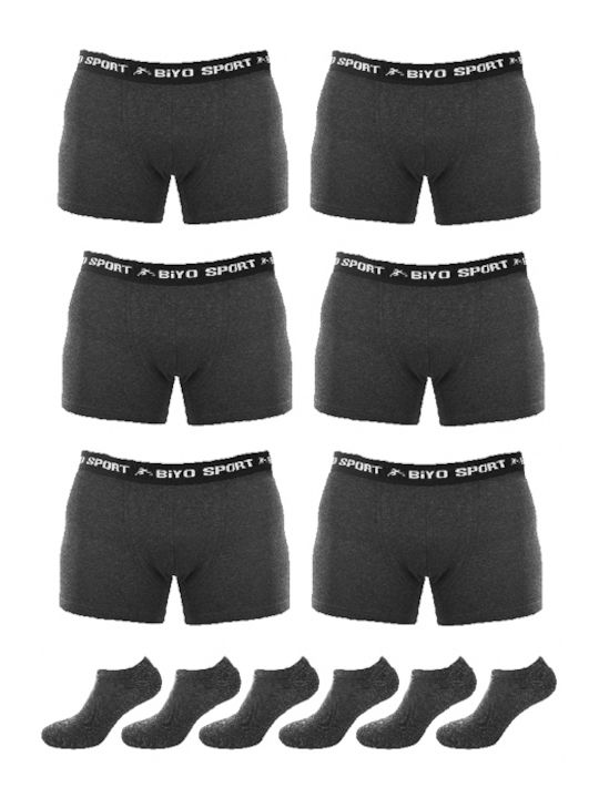 Men's Boxers Anthracite 6Pack