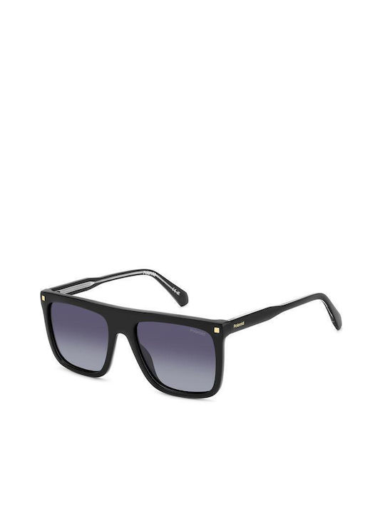 Polaroid Men's Sunglasses with Black Plastic Frame and Gray Gradient Lens PLD4166/S/X 807/WJ