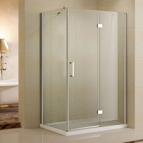 Karag Nano Σταθερό Πλαϊνό Ντουζιέρας 80x195cm Clear Glass Chrome