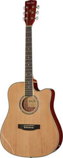 Harley Benton Semi-Acoustic Guitar Cutaway Natural