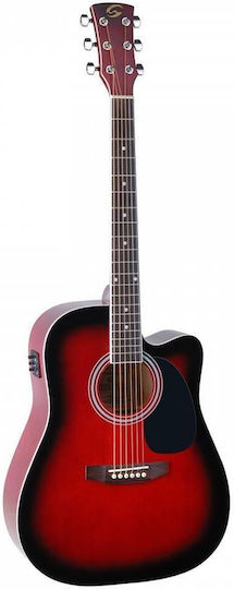 Soundsation Semi-Acoustic Guitar Yellowstone Dnce Red / Sunburst