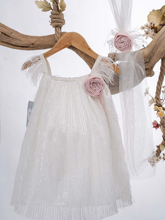 Mak Ecru Rochie de Botez din Tulle