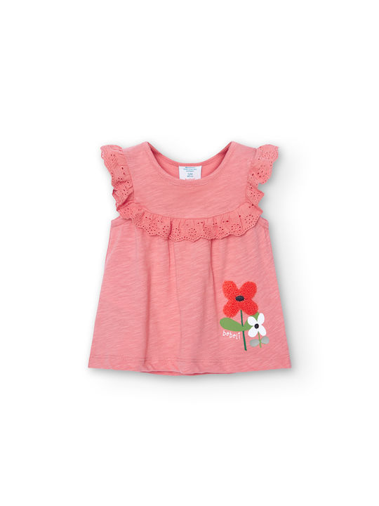 Boboli Kids Dress Sleeveless Coral