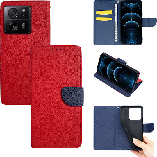 Sonique Trend Brieftasche Synthetisches Leder / Silikon Rot (Xiaomi 13T / 13T ProXiaomi 13T / 13T Pro)