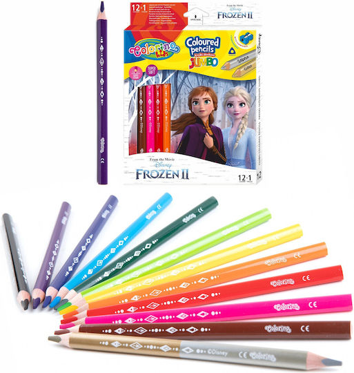 Colorino Set de creioane colorate cu vârf gros 12buc Pachet de 1 ambalaje