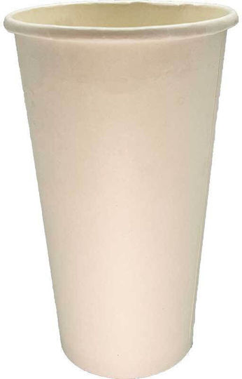 Ecocraft Ποτήρι μιας Χρήσης Χάρτινo Λευκό 470ml 50τμχ