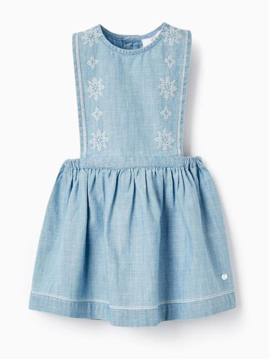 Zippy Mädchenkleid Denim Einfach Hellblau