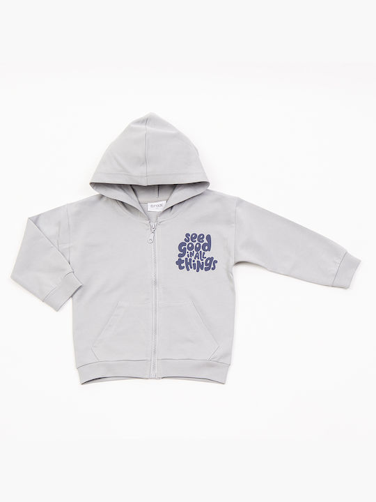 Trax Kids Cardigan with Hood grey