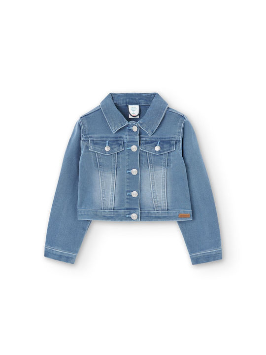 Boboli Kids Denim Jacket Bleach