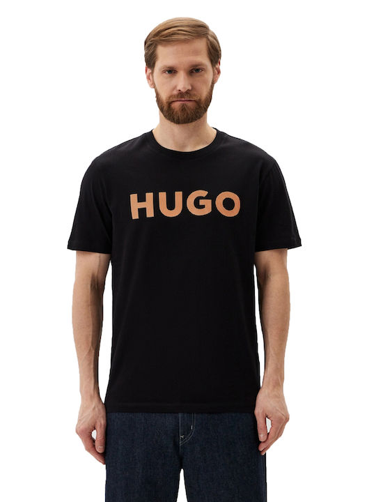 Hugo Boss T-shirt Bărbătesc cu Mânecă Scurtă Black