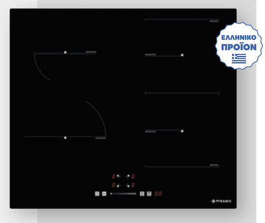 Pyramis PHI62432FMB Επαγωγική Εστία Αυτόνομη με Λειτουργία Κλειδώματος 59x52εκ.