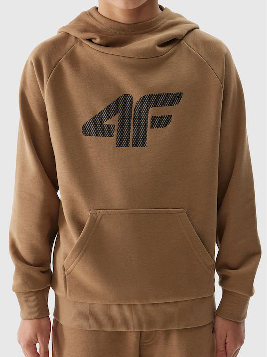 4F Kids Sweatshirt with Hood Beige