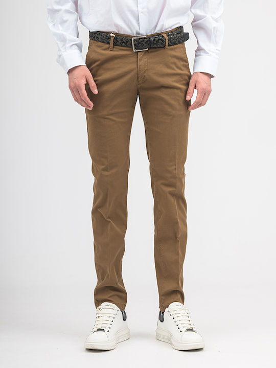 Fourten Industry Pantaloni pentru bărbați Chino cu Croială Slim Brown