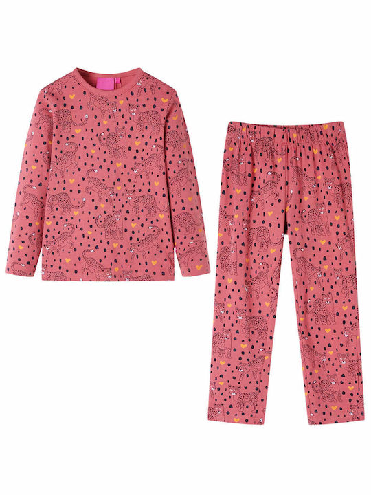 vidaXL Kids Pyjamas Cotton ΡΟΖ