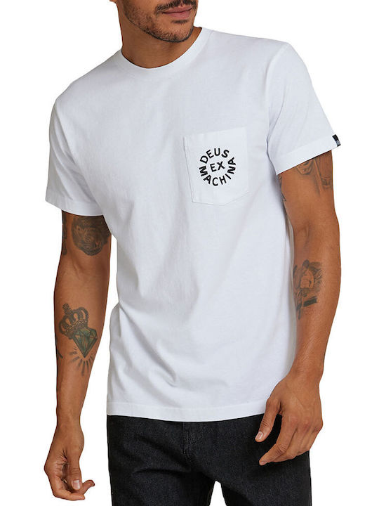 Deus Ex Machina T-shirt Bărbătesc cu Mânecă Scurtă White