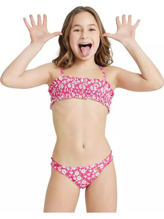 Arena Bandeau Kids Swimwear Bikini Fuchsia
