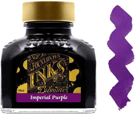 Diamine Imperial Ersatz- und Füllfederhaltertinten für Füllfederhalter Lila 80ml