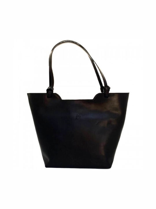 G.M Leather Women's Bag Shopper Shoulder Black
