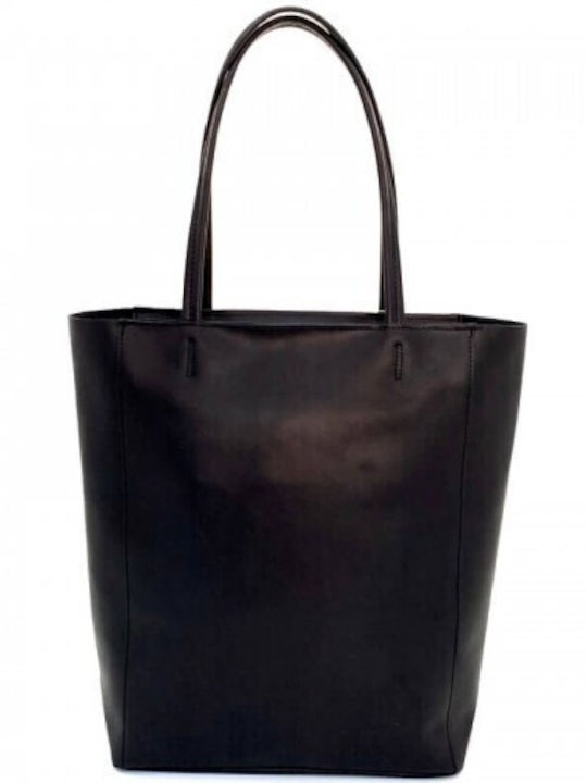 G.M Leder Damen Tasche Shopper Schulter Schwarz