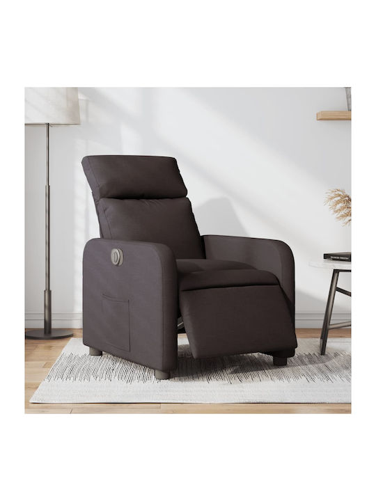 Relaxsessel mit Fußhocker Dark Brown 66x89.5x95...