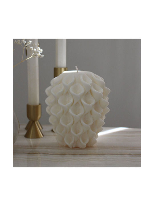 Queen Accessories Decorative Candle Beige 1pcs