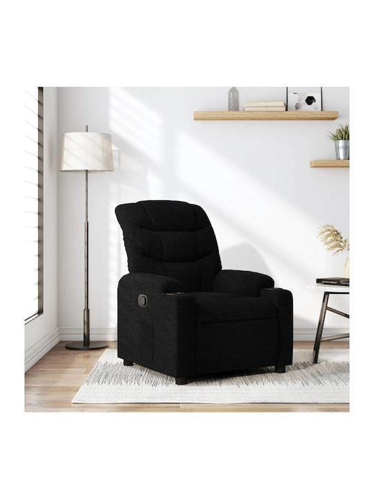 Relaxsessel mit Fußhocker Black 75.5x93x99.5cm