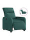 Relaxsessel mit Fußhocker Green 66x89.5x95.5cm