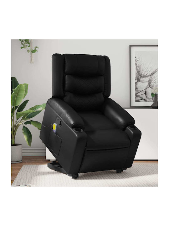 Πολυθρόνα Relax Massage με Υποπόδιο από Δερματί...