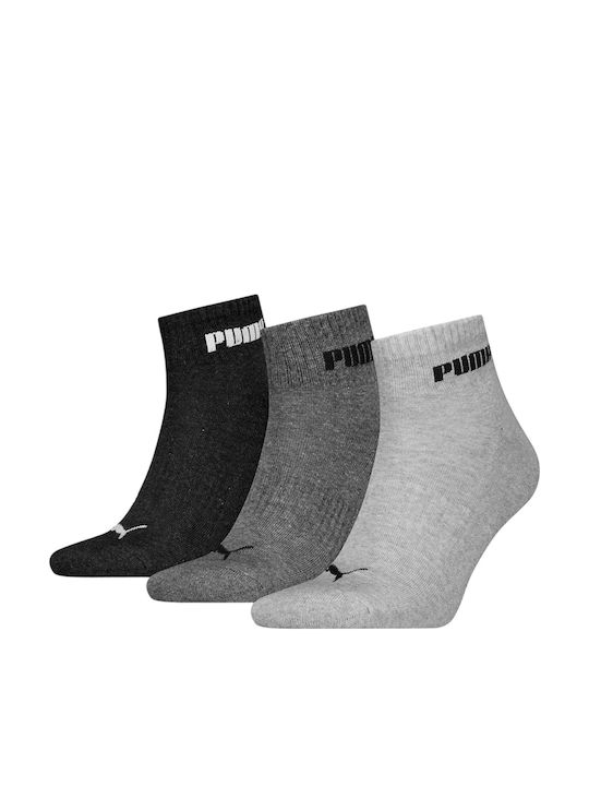 PUMA Αθλητικές Κάλτσες Γκρι 3 Ζεύγη