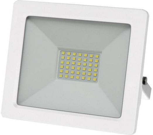 Adeleq Στεγανός Προβολέας LED 30W Φυσικό Λευκό 4000K IP65
