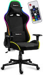 Huzaro Force 6.2 Mesh Υφασμάτινη Καρέκλα Gaming με Ρυθμιζόμενα Μπράτσα και RGB Φωτισμό Μαύρη