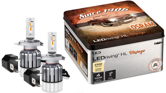 Osram Lamps Car LEDriving HL Vintage H19 / H4 LED 2700K Warm White 12V 14W 2pcs