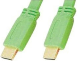 Comp 04.001.0239 HDMI 1.4 Flat HDMI male - HDMI male 1.5m Πράσινο