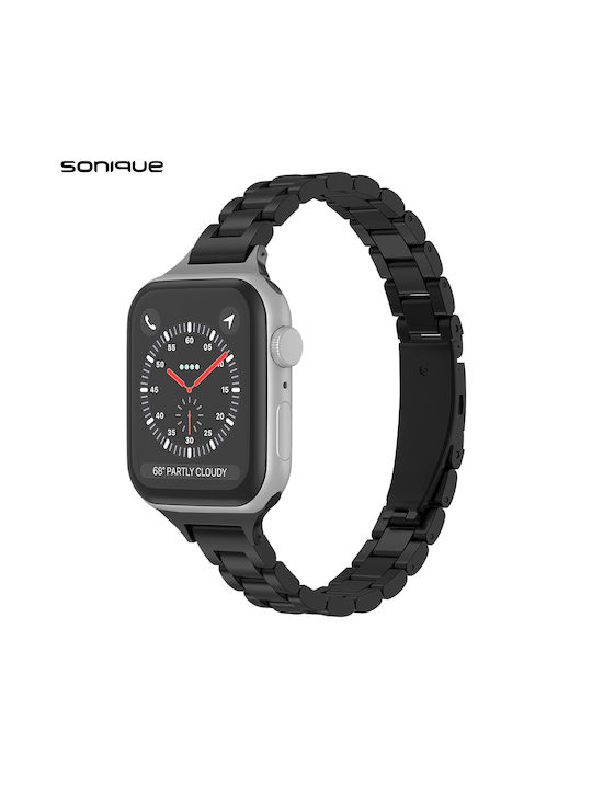 Sonique Classic Armband Rostfreier Stahl Schwarz (Apple Watch (42/44/45/49MM) Sonique Klassisch)