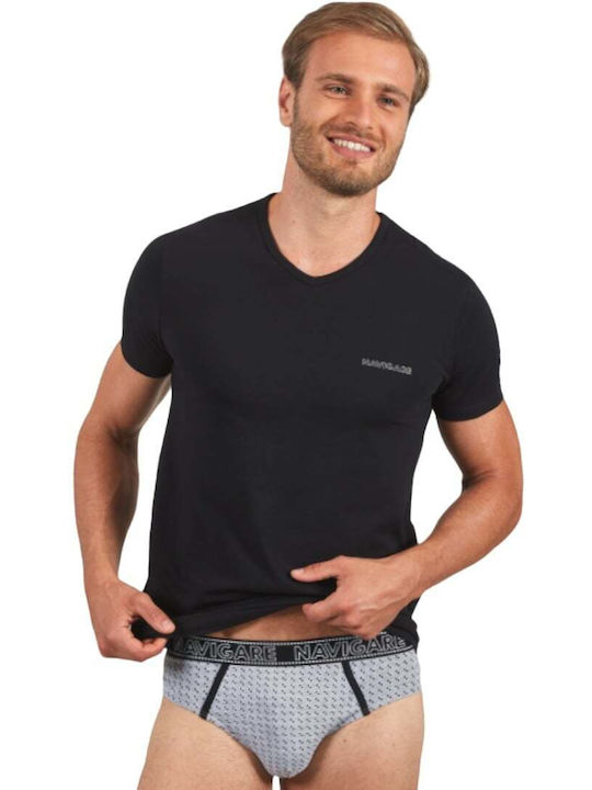 Navigare Men's Undershirt Short-sleeved Black/Grey