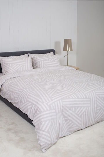 Viokarpet Duvet Cover Set Cotton Single with Pillowcase 165x245 Home Nordic 854 Grey