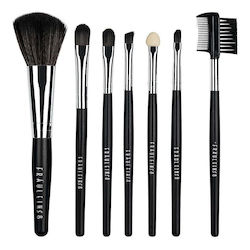 Fraulein38 Professionelles Set mit Make-up Pinsel & Schwämme 7 Stück