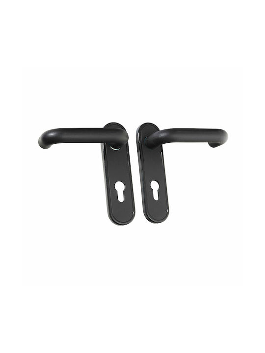 Cisa Handle Front Door Pair Black