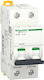 Schneider Electric Automatic Circuit Breaker 1A Double-pole AC A9F75201