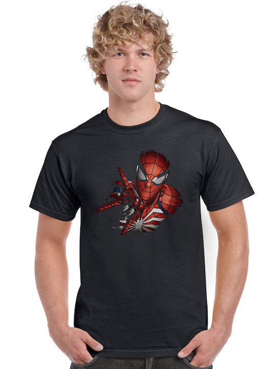 Pegasus Spiderman Tricou Negru Bumbac