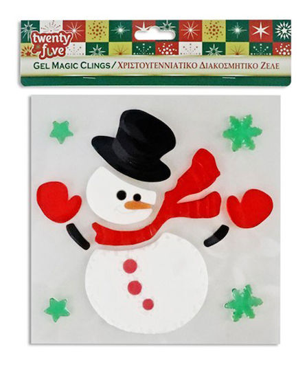 Fun World Χριστουγεννιάτικα Aufkleber für das Fenster mit Design Χιονάνθρωπου Schneemann