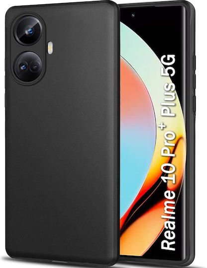 Techwave Matt Back Cover Σιλικόνης Μαύρο (Realme 10)