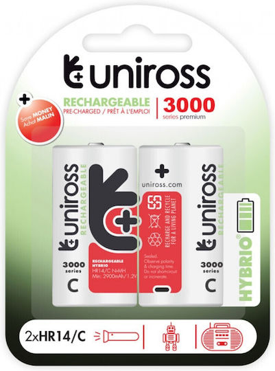 Uniross 3000 Series Επαναφορτιζόμενη Μπαταρία C