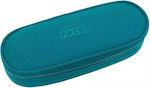 Polo Fabric Turquoise Pencil Case with 1 Compartment