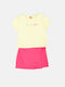 Joyce Kids Set with Shorts Summer 2pcs Yellow-fox