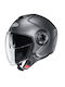 I40N Semi Flat Titanium Κράνος Μηχανής Jet ECE 22.06 1350gr με Sunvisor
