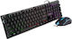 Spacer SP-GK-01 Set Gaming Tastatur mit RGB-Beleuchtung & Maus (Englisch US)