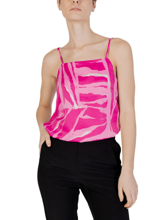 Only Women's Summer Blouse Sleeveless Fuchsia